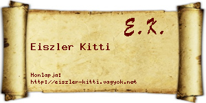 Eiszler Kitti névjegykártya